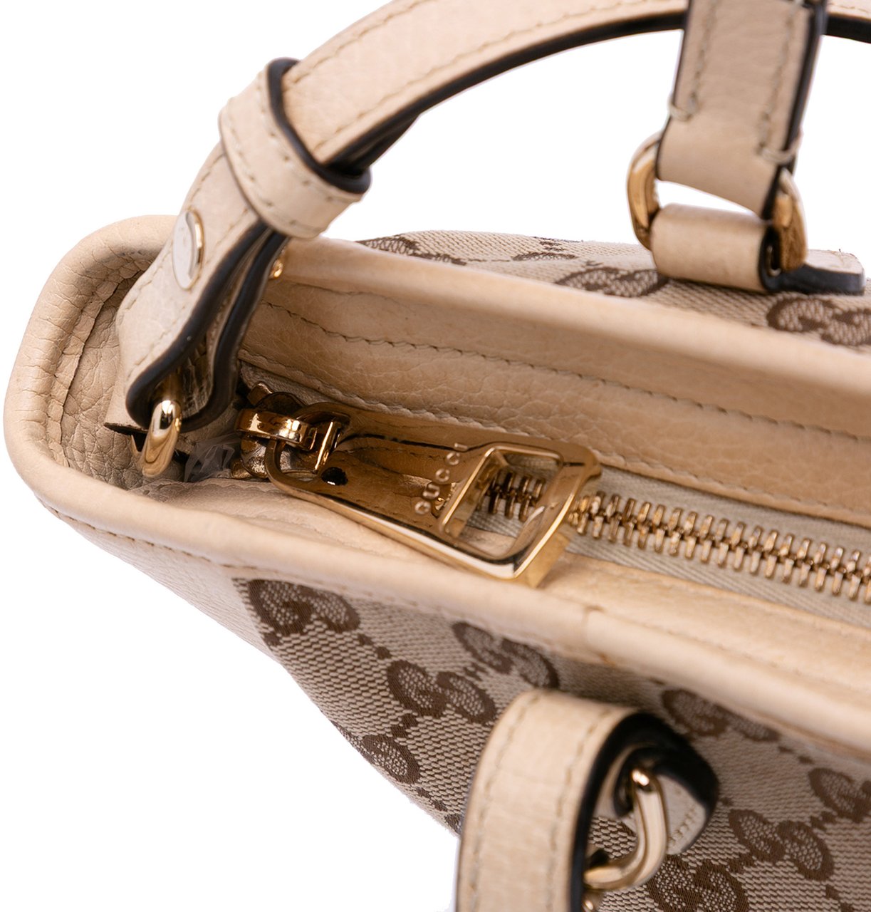 Gucci Small GG Canvas Bree Satchel Bruin