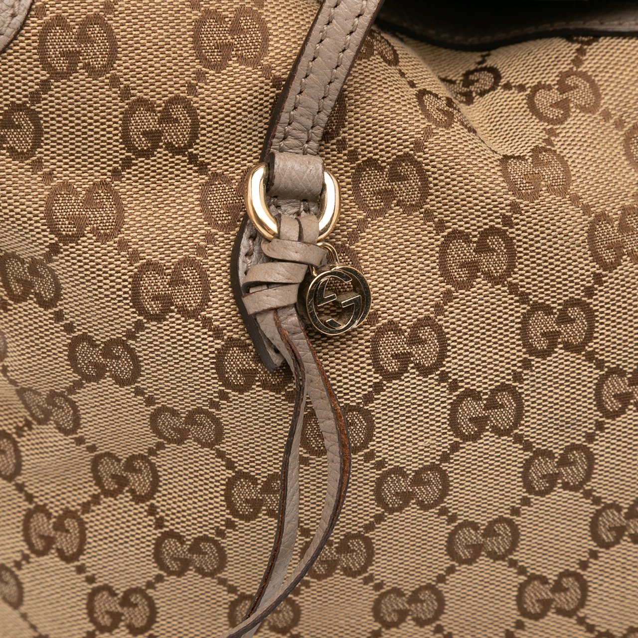 Gucci Medium GG Canvas Bree Satchel Bruin