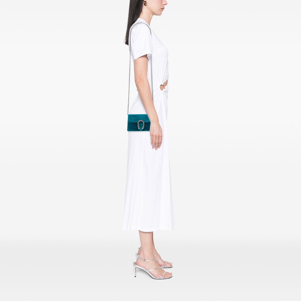 Gucci Mini Velvet Dionysus Crossbody Blauw