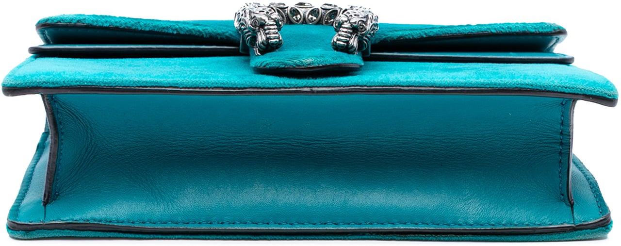 Gucci Mini Velvet Dionysus Crossbody Blauw