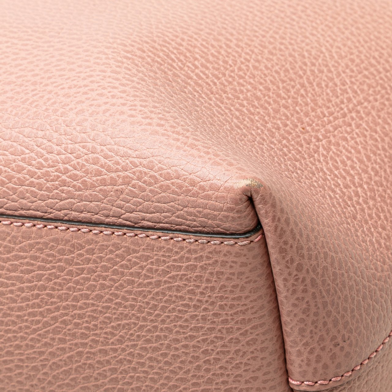 Gucci Dollar Calfskin GG Charm Satchel Roze