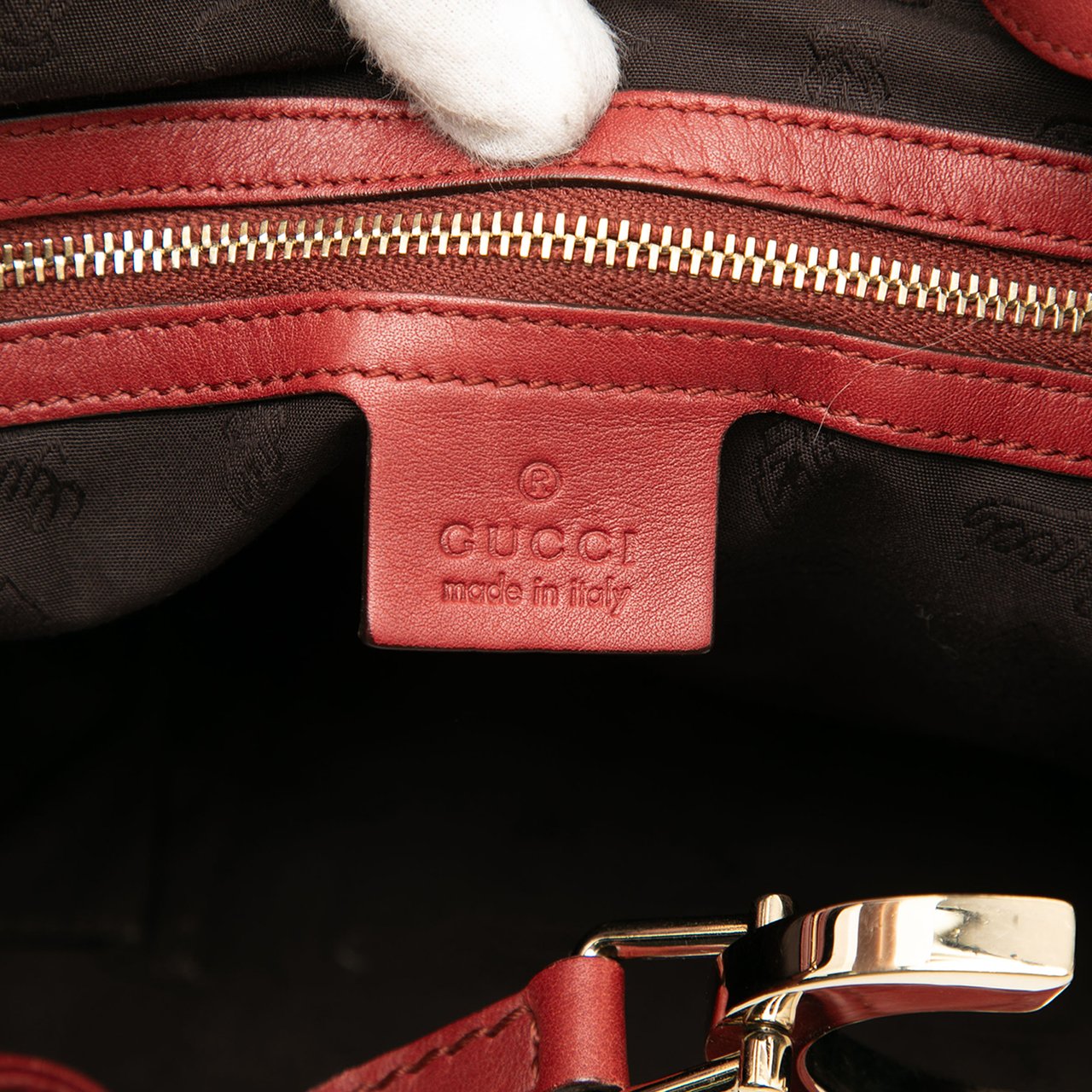 Gucci Large Guccissima Charlotte Tote Rood