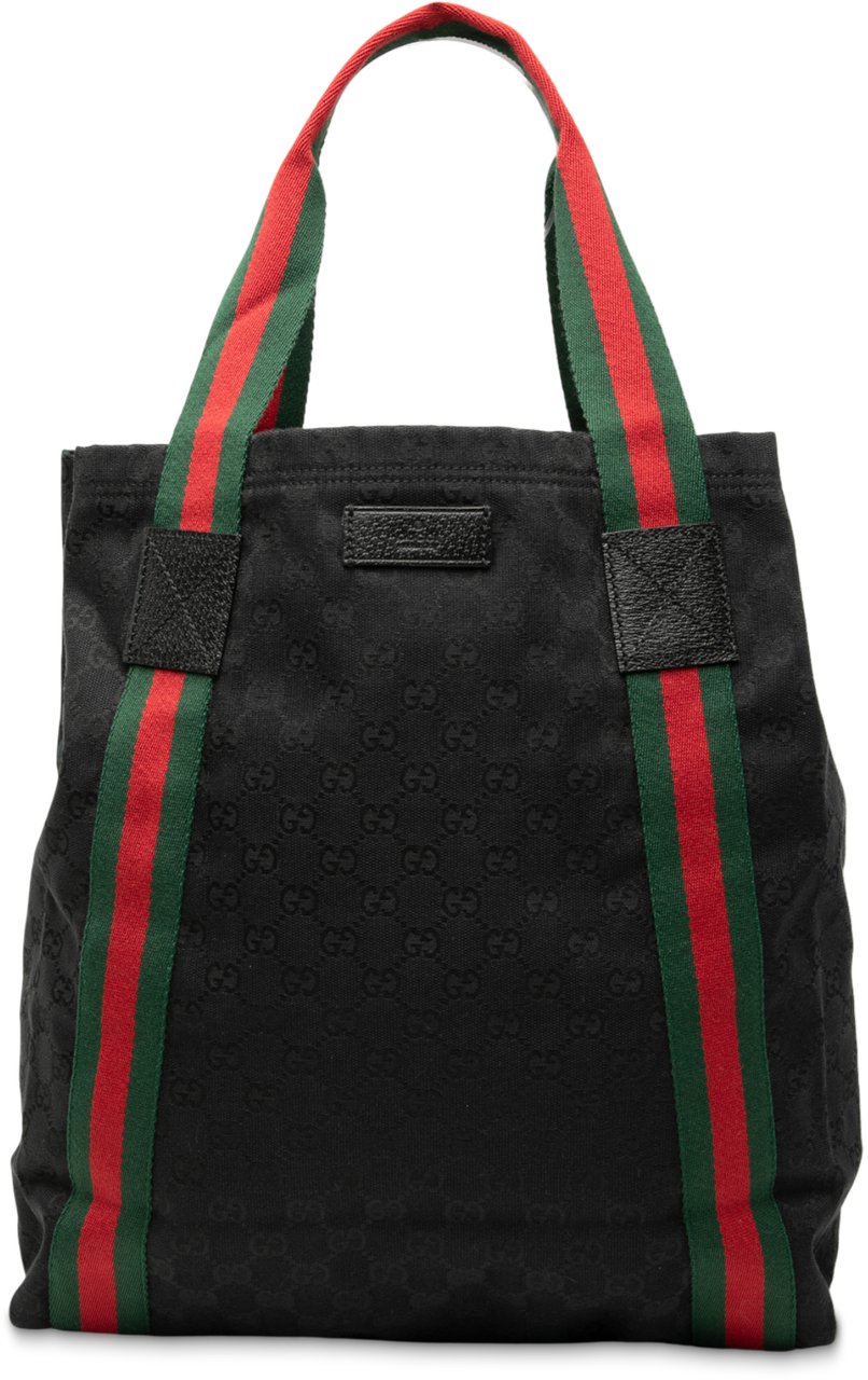 Gucci GG Canvas Web Tote Zwart
