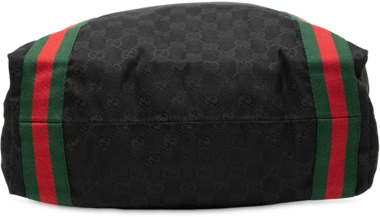 Gucci GG Canvas Web Tote Zwart