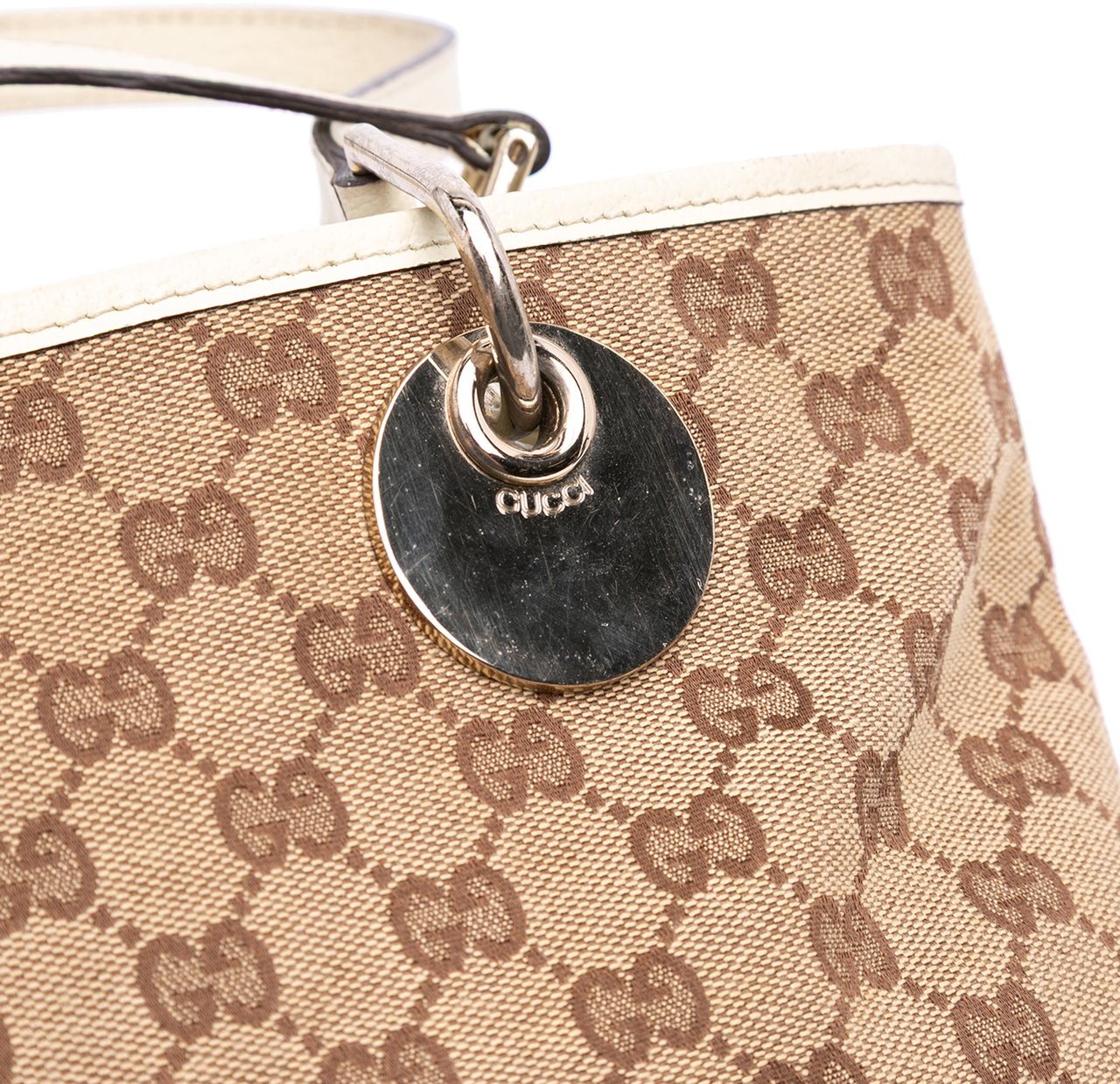 Gucci Medium GG Canvas Eclipse Tote Bruin