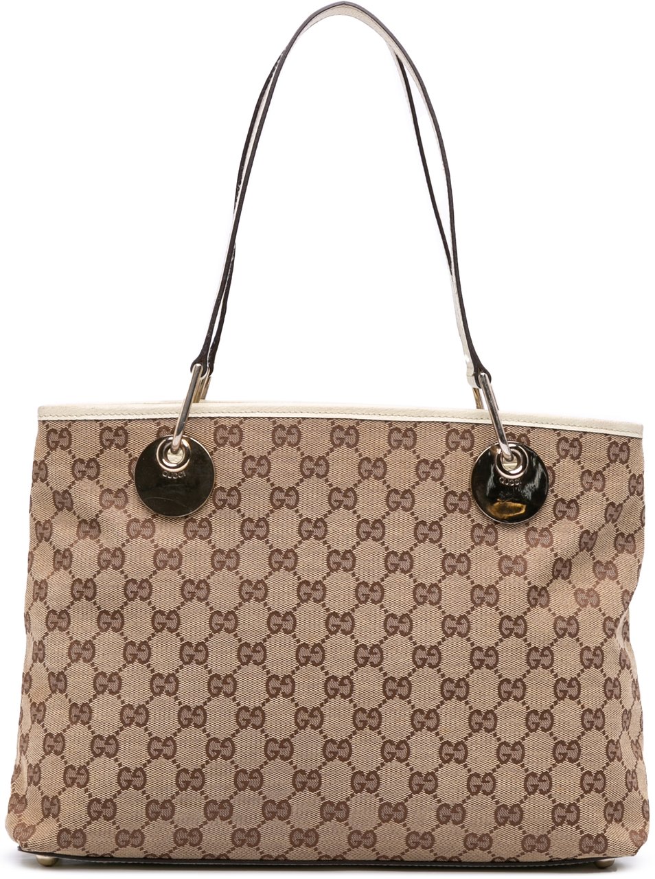 Gucci Medium GG Canvas Eclipse Tote Bruin