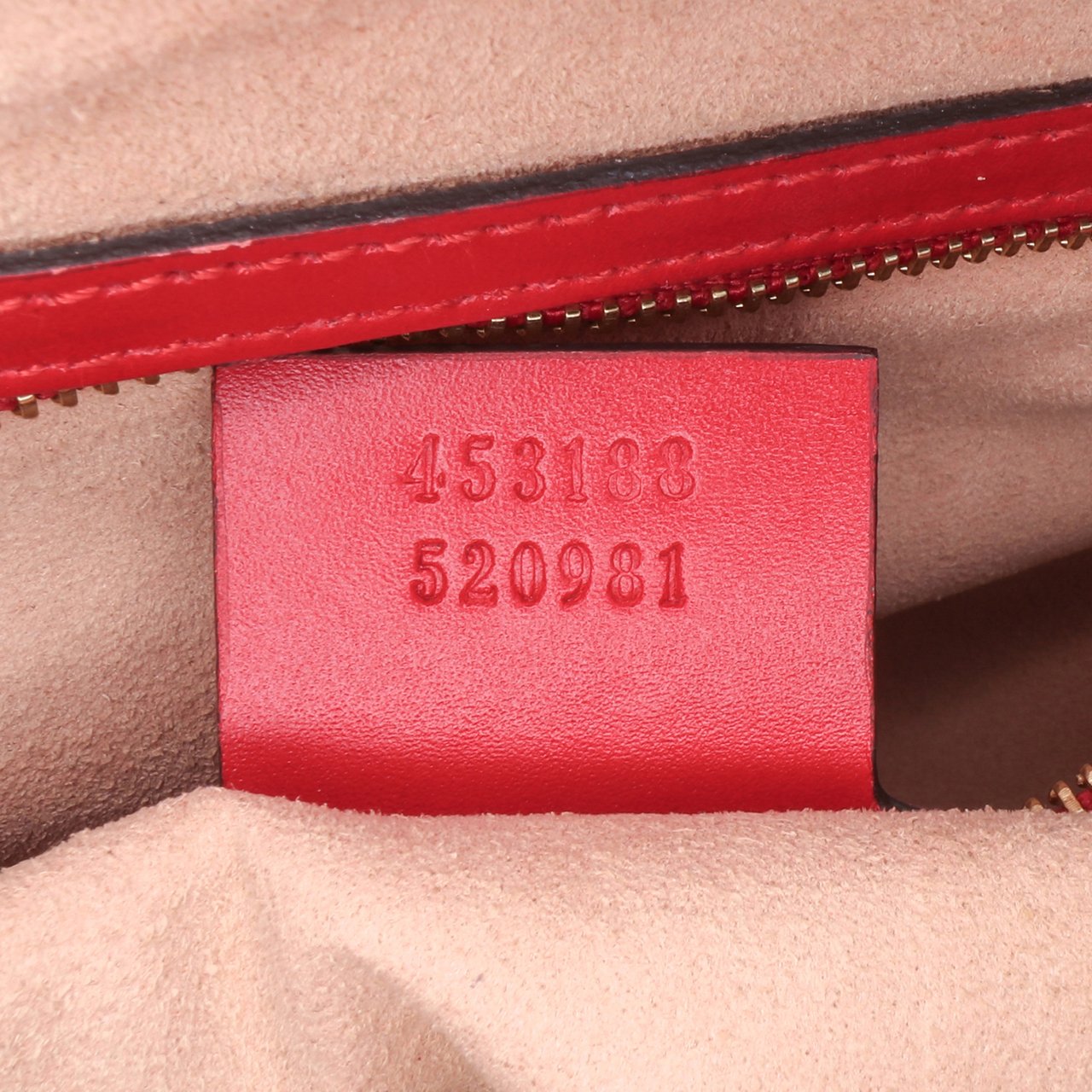 Gucci Small Guccissima Padlock Satchel Rood