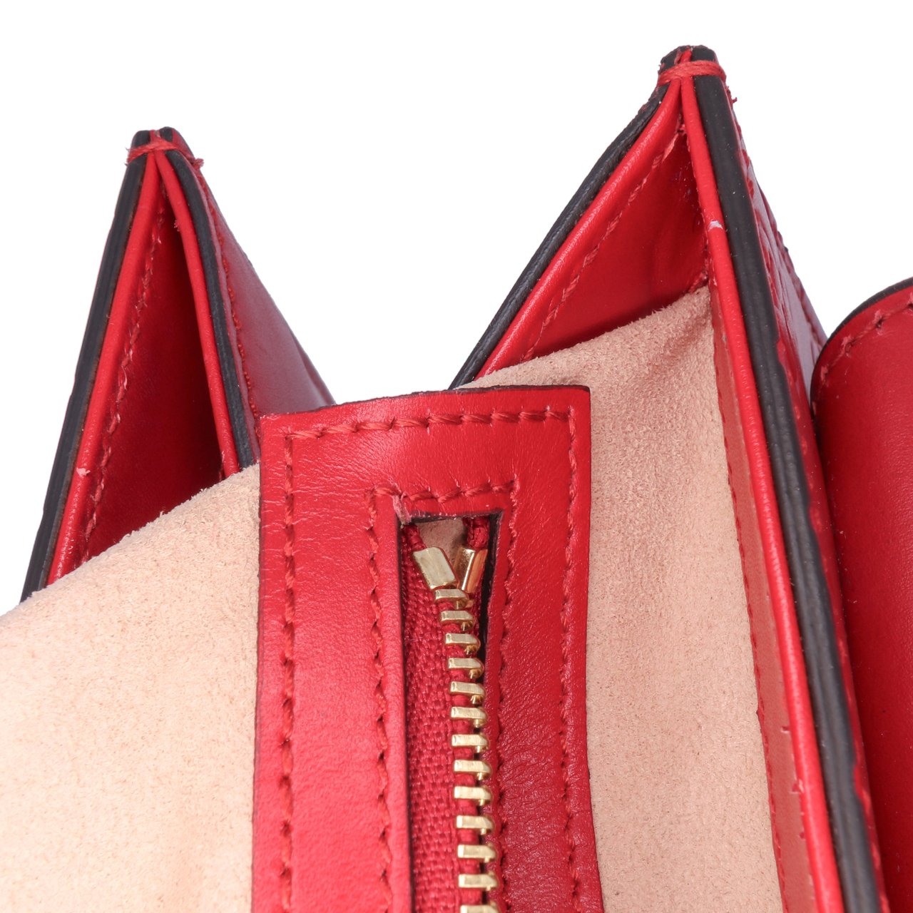 Gucci Small Guccissima Padlock Satchel Rood