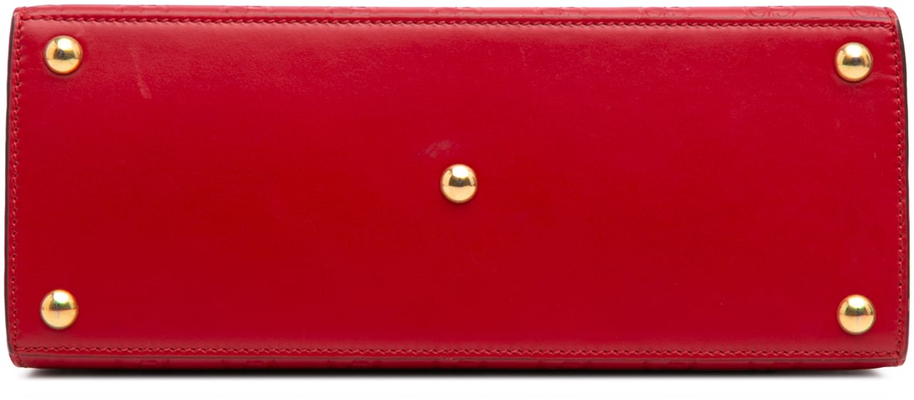 Gucci Small Guccissima Padlock Satchel Rood