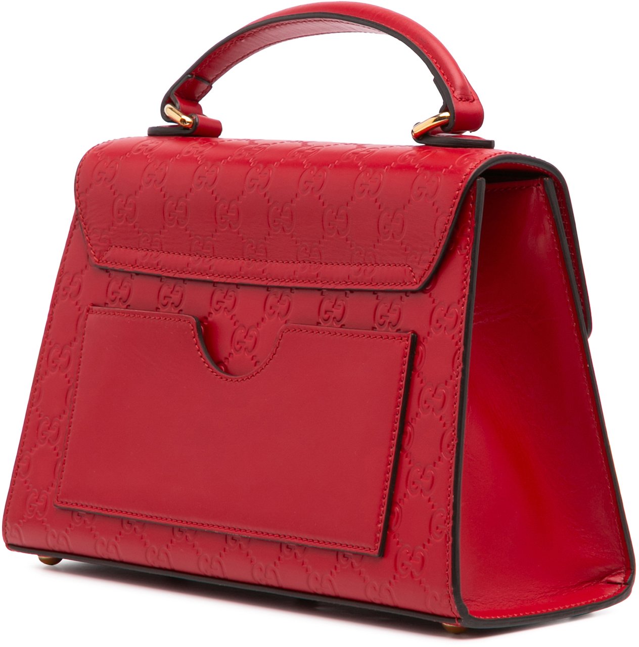 Gucci Small Guccissima Padlock Satchel Rood