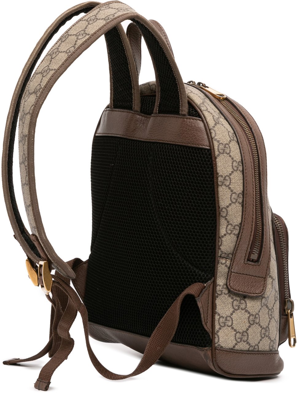 Gucci Small GG Supreme Ophidia Web Backpack Bruin