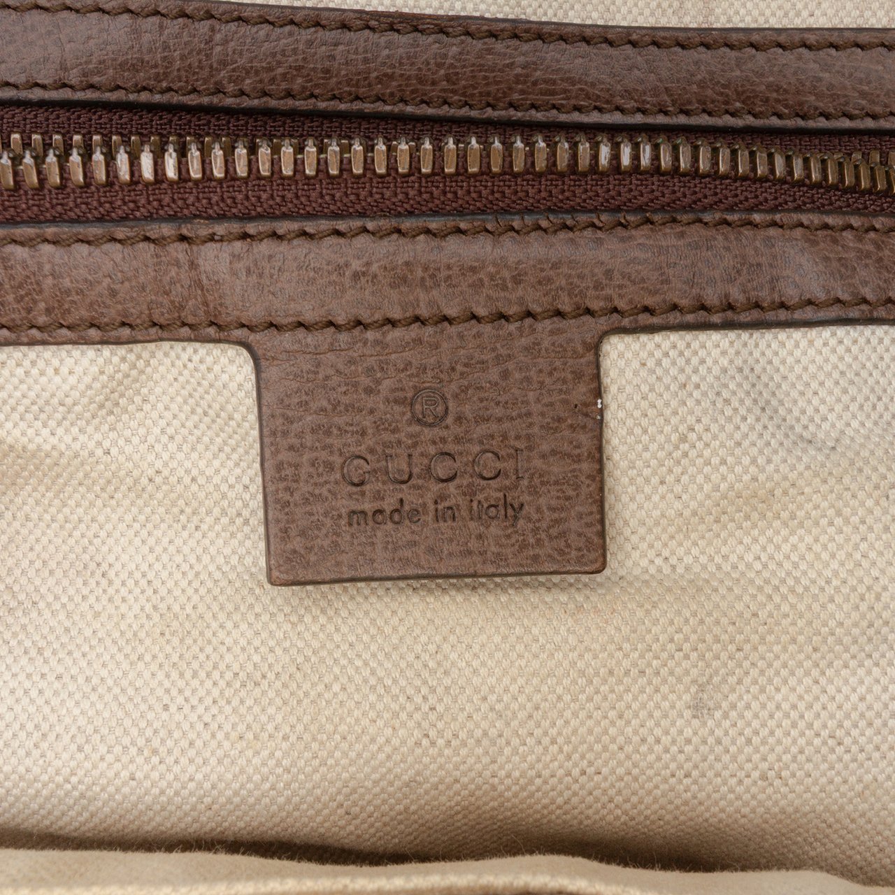 Gucci Small GG Supreme Ophidia Web Backpack Bruin
