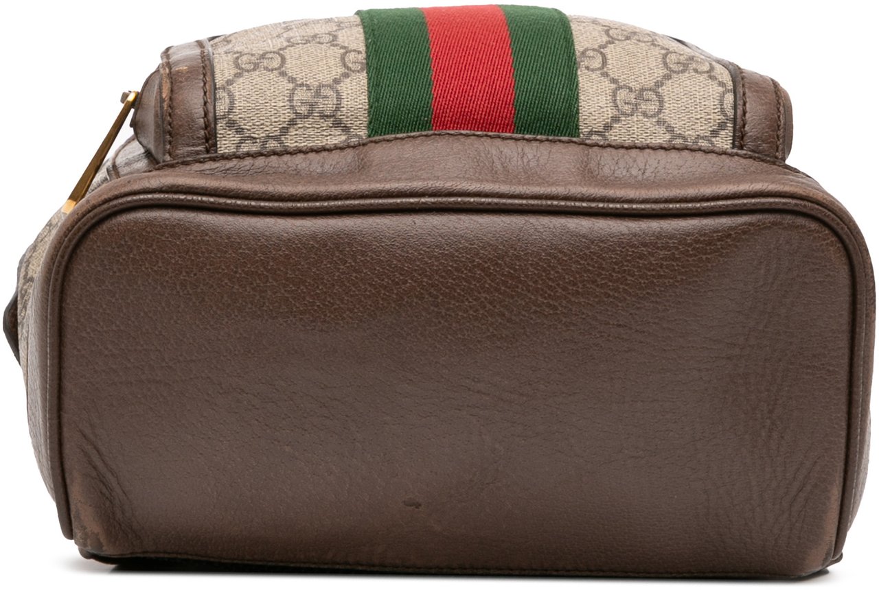 Gucci Small GG Supreme Ophidia Web Backpack Bruin