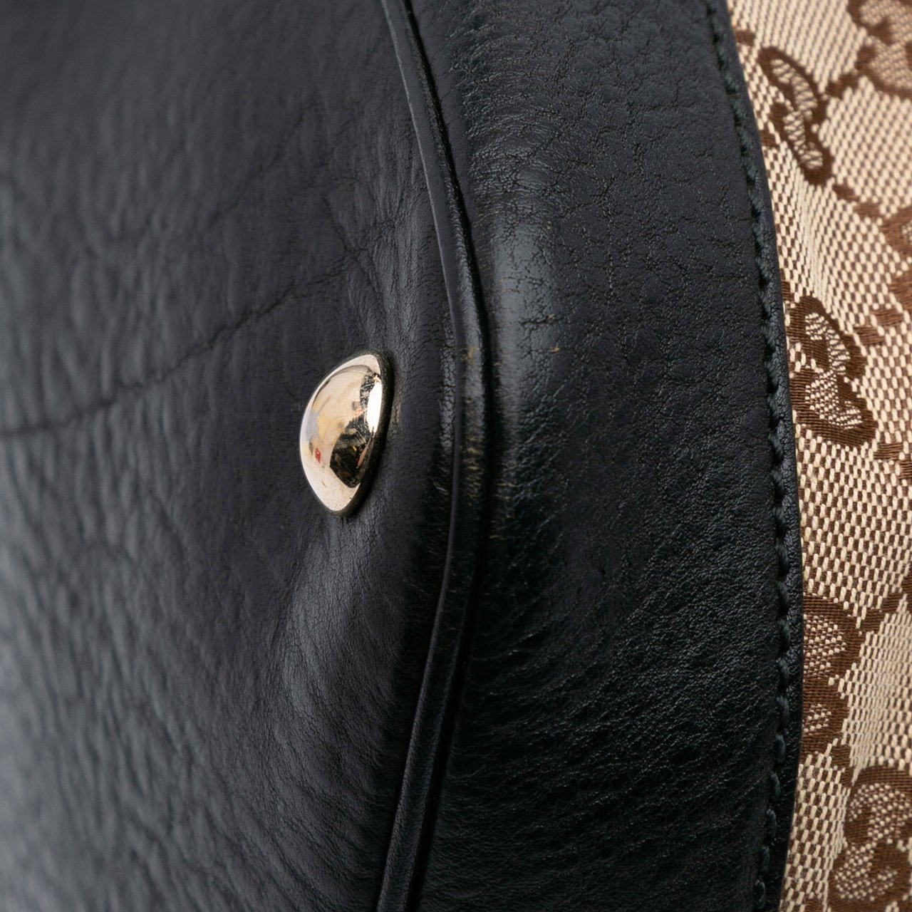 Gucci Large GG Canvas Charm Dome Satchel Bruin