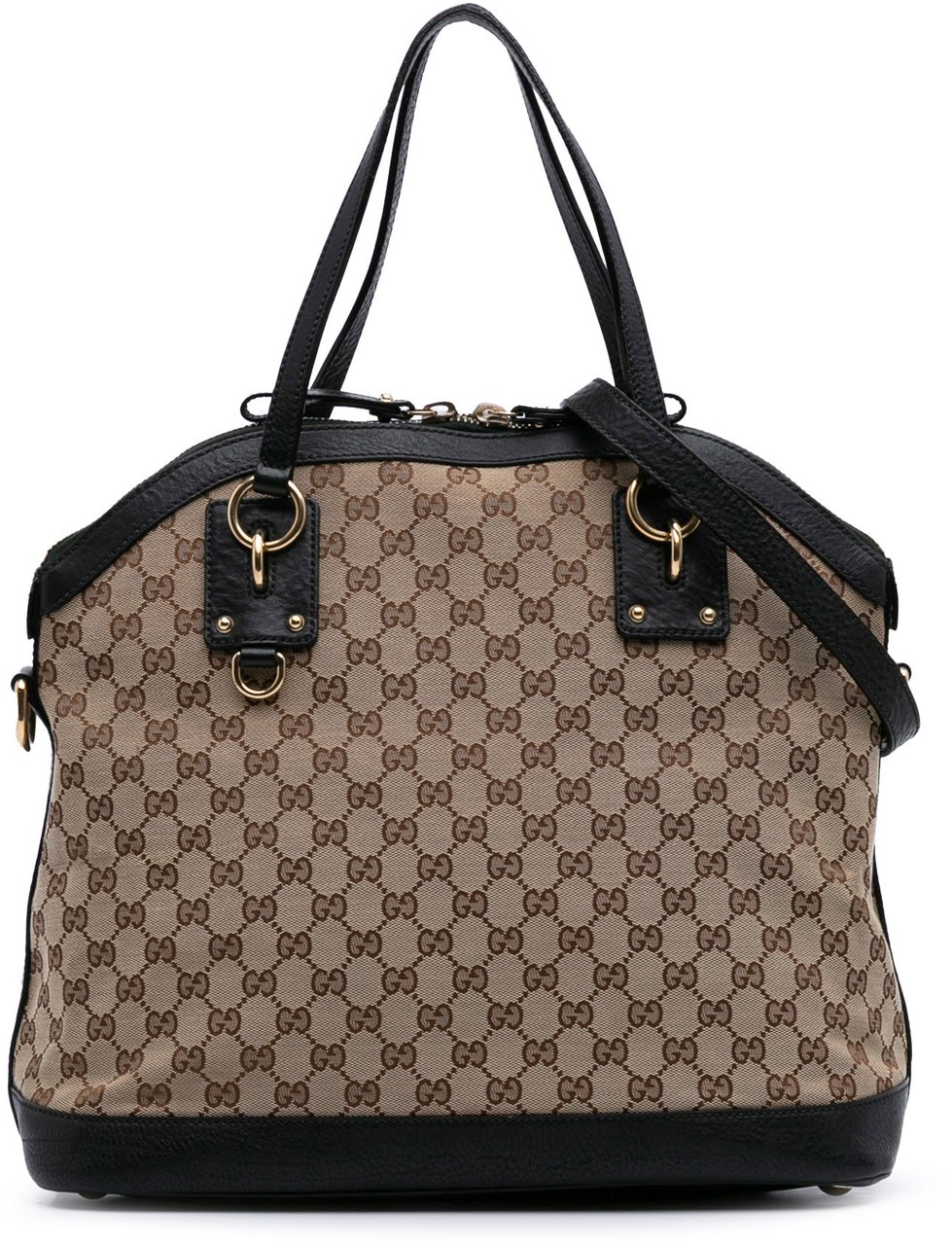 Gucci Large GG Canvas Charm Dome Satchel Bruin