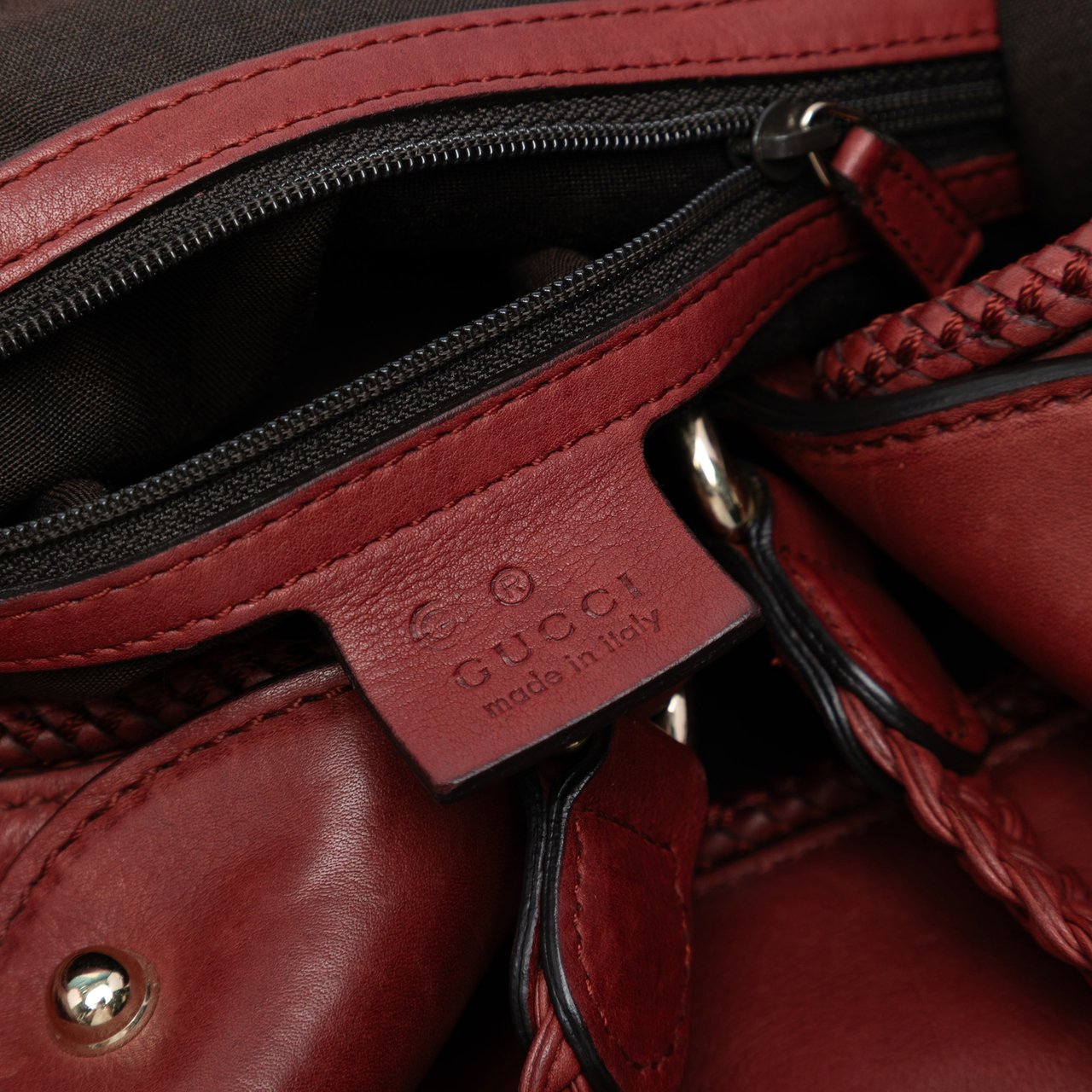 Gucci Leather Marrakech Hobo Bag Rood