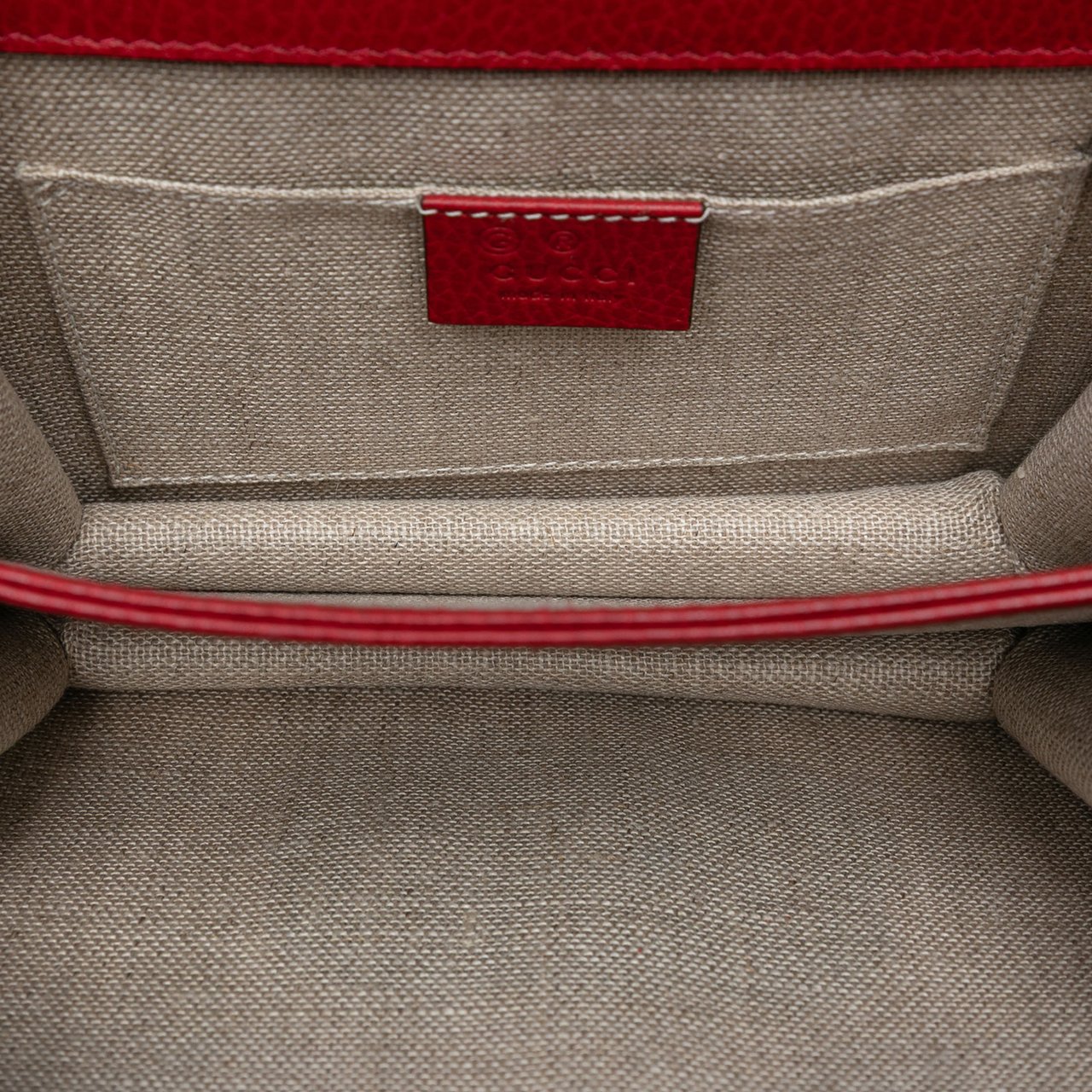 Gucci Small Dollar Calfskin Interlocking G Crossbody Rood