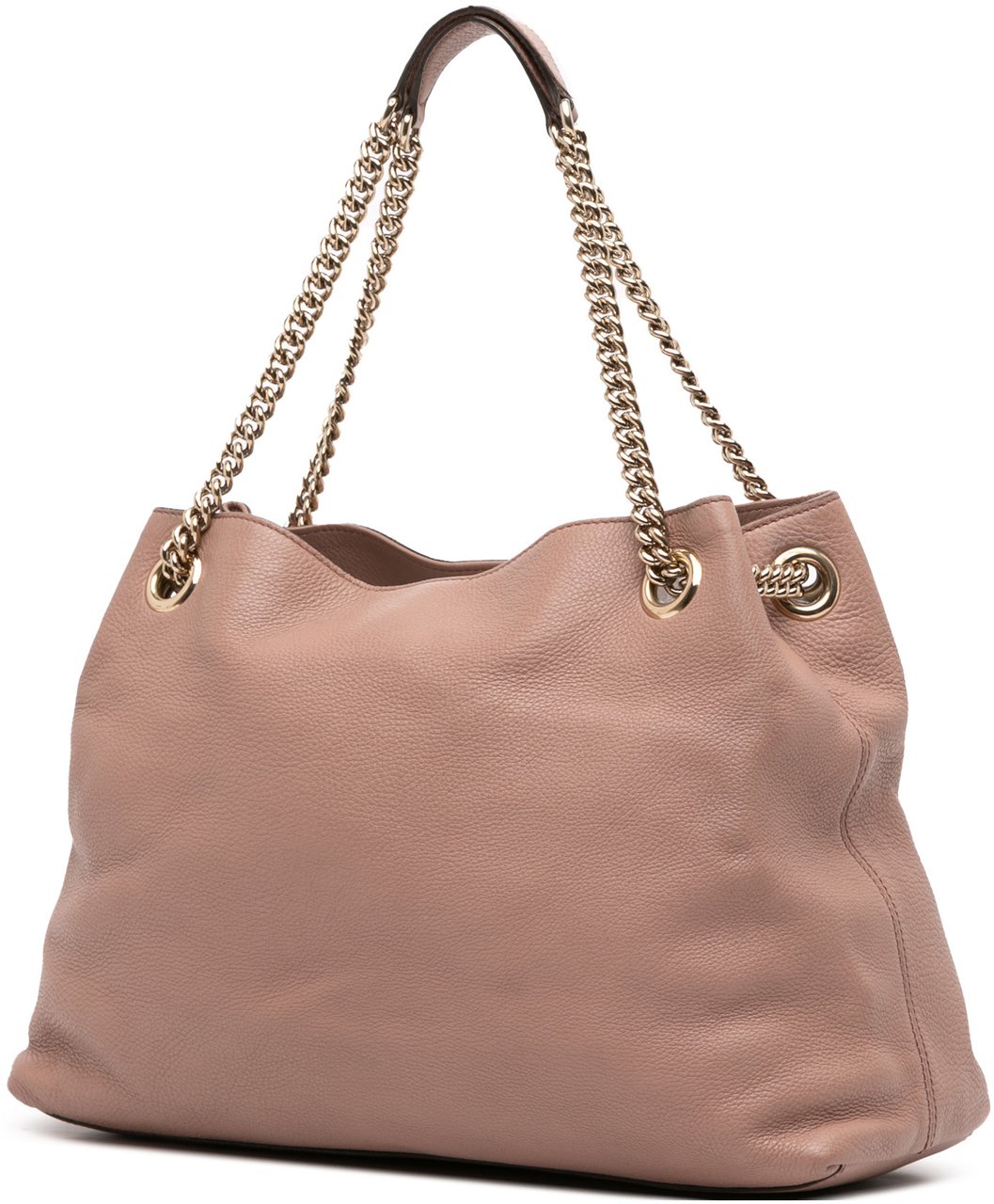 Gucci Medium Leather Soho Chain Tote Roze