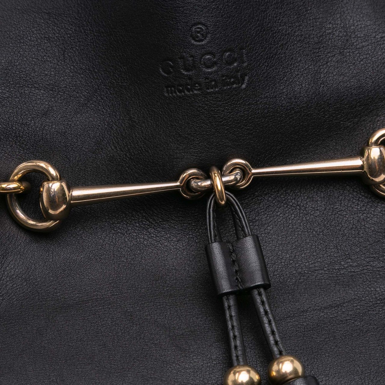 Gucci Leather Horsebit Park Avenue Tote Zwart