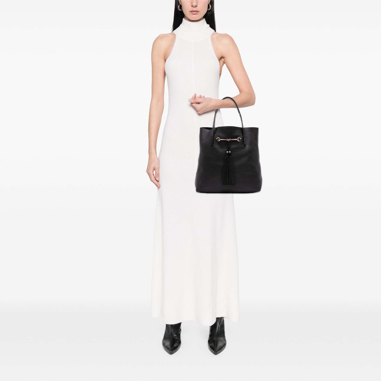 Gucci Leather Horsebit Park Avenue Tote Zwart