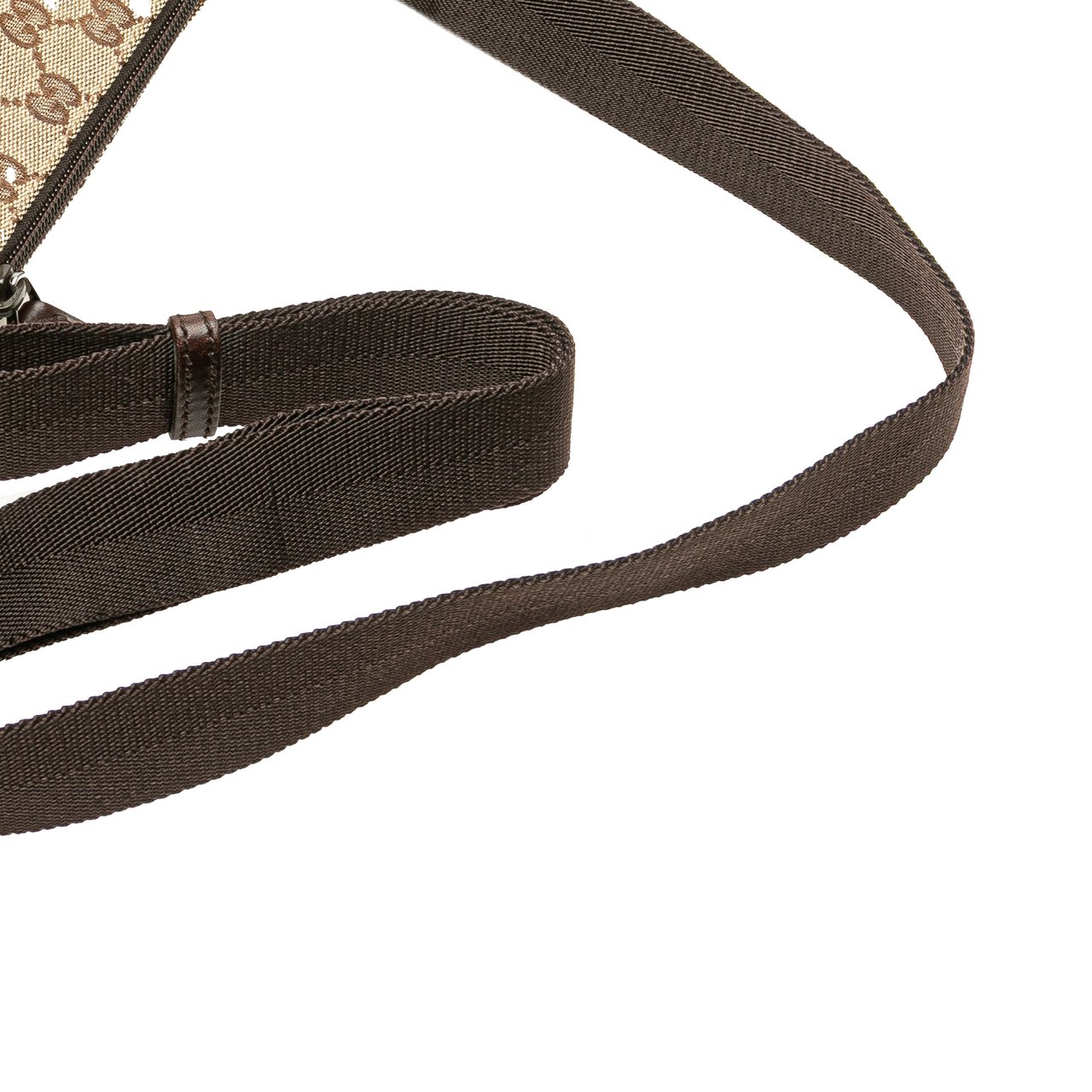 Gucci Small GG Canvas Perforated Crossbody Bruin