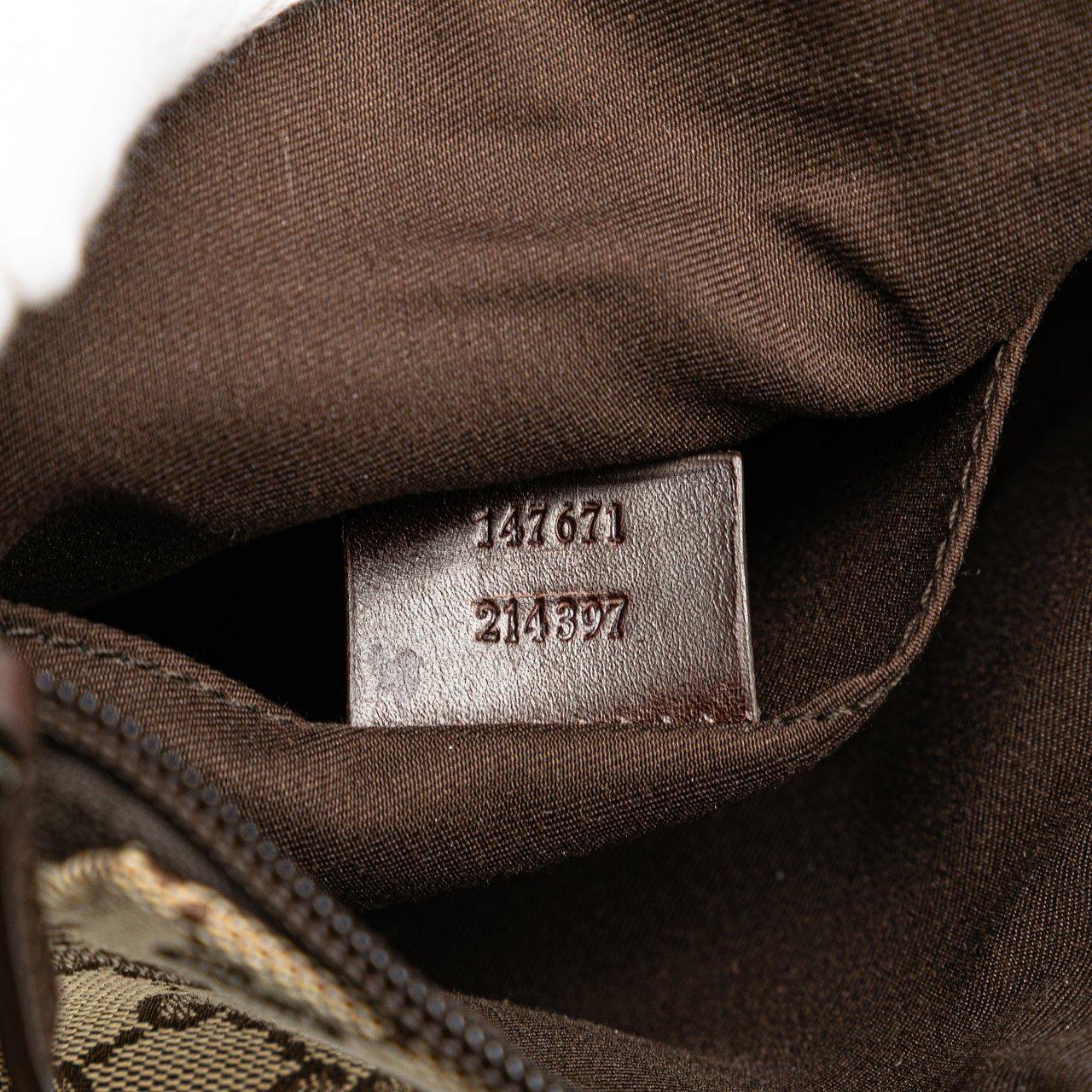 Gucci Small GG Canvas Perforated Crossbody Bruin