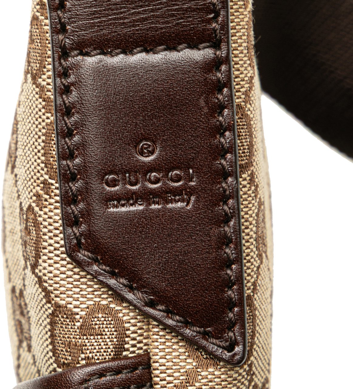 Gucci Small GG Canvas Perforated Crossbody Bruin