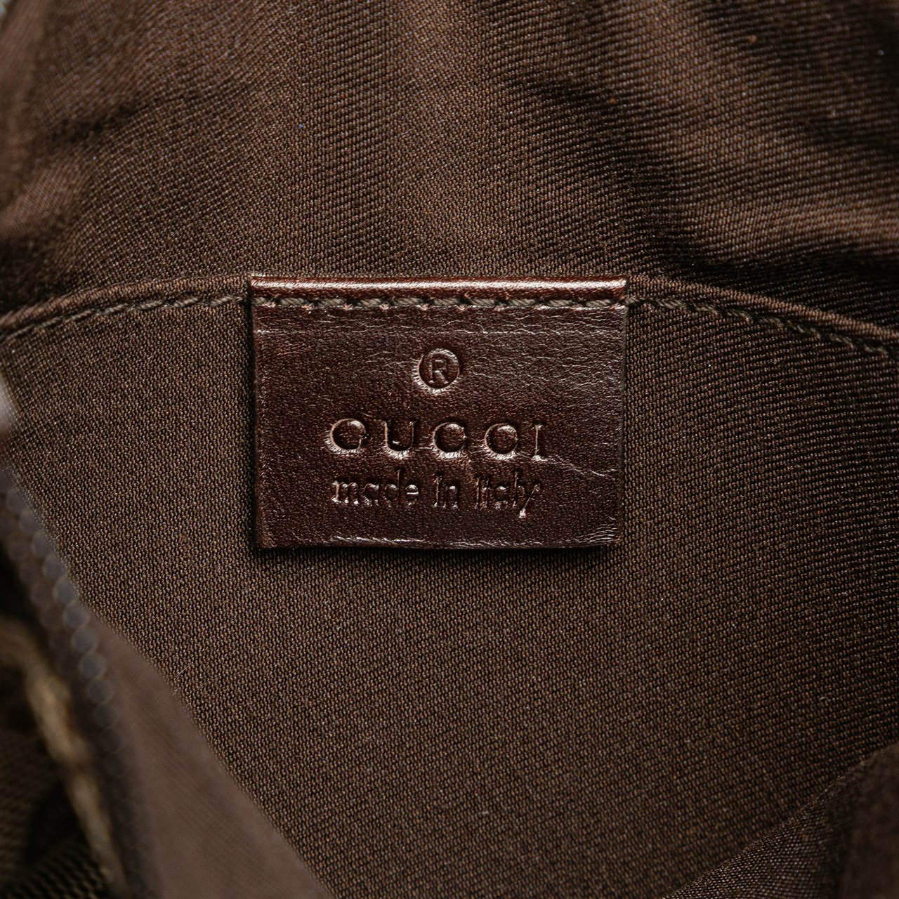 Gucci Small GG Canvas Perforated Crossbody Bruin