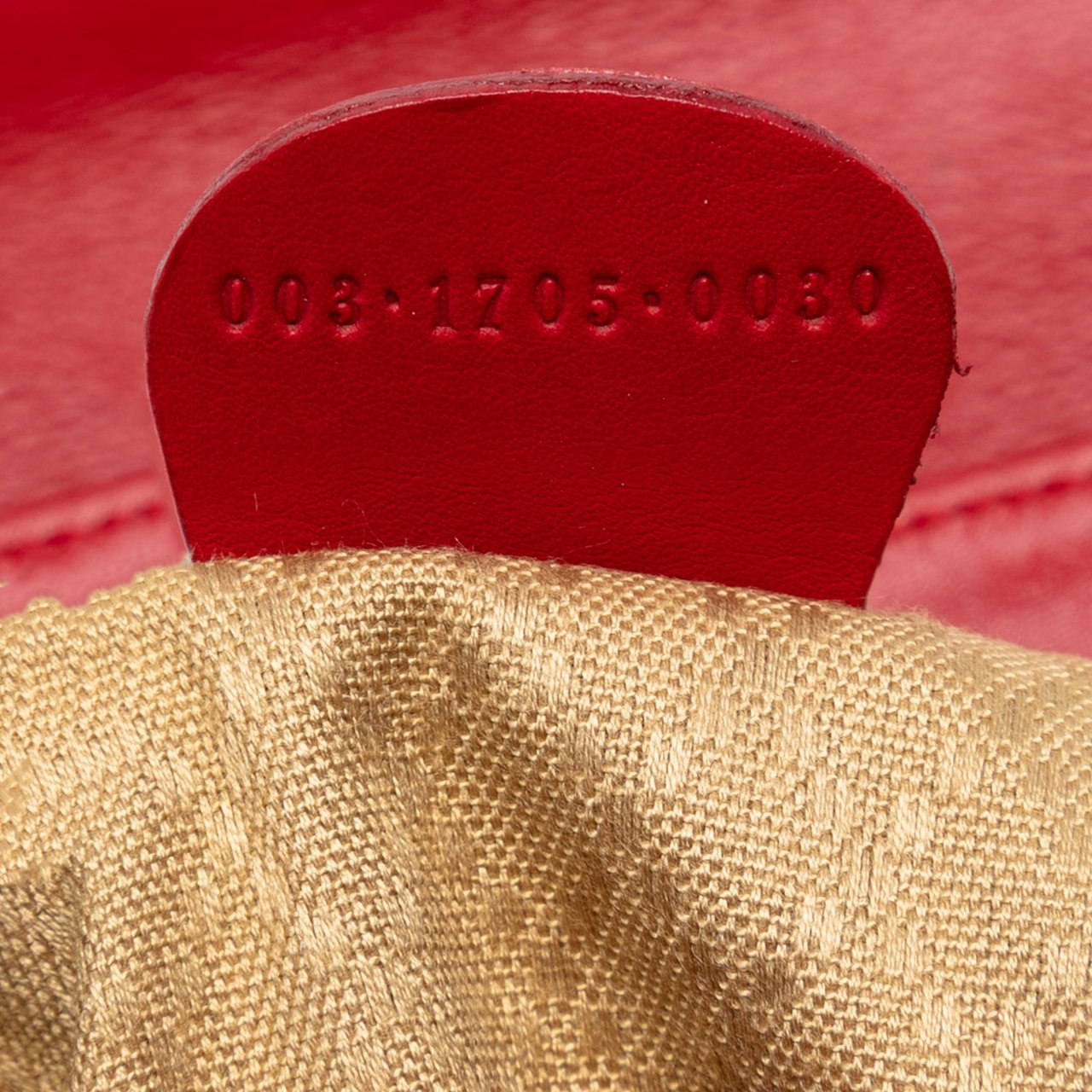 Gucci Leather Bamboo Drawstring Backpack Rood