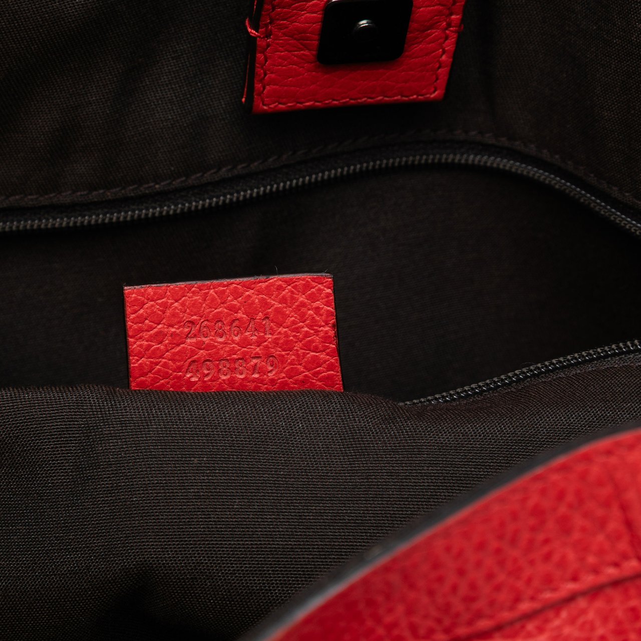 Gucci Leather Abbey D Ring Convertible Tote Rood