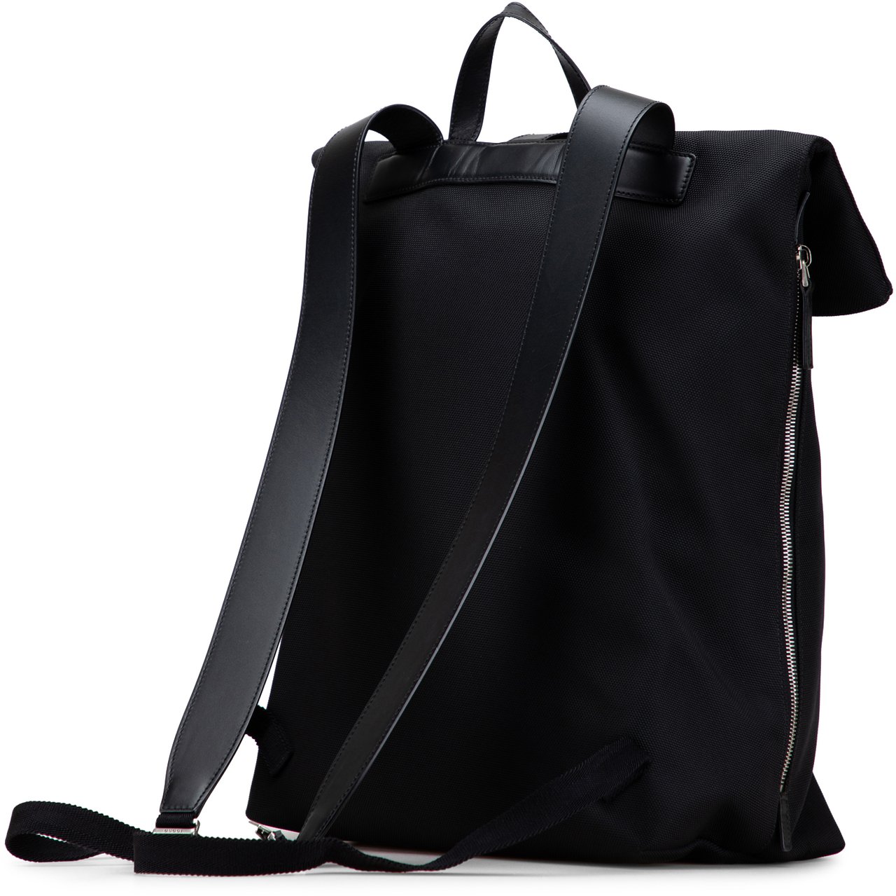 Gucci Canvas Techno Web Fold Over Backpack Zwart
