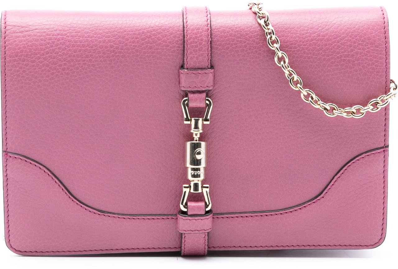 Gucci Pebbled Calfskin Piston Broadway Evening Bag Roze