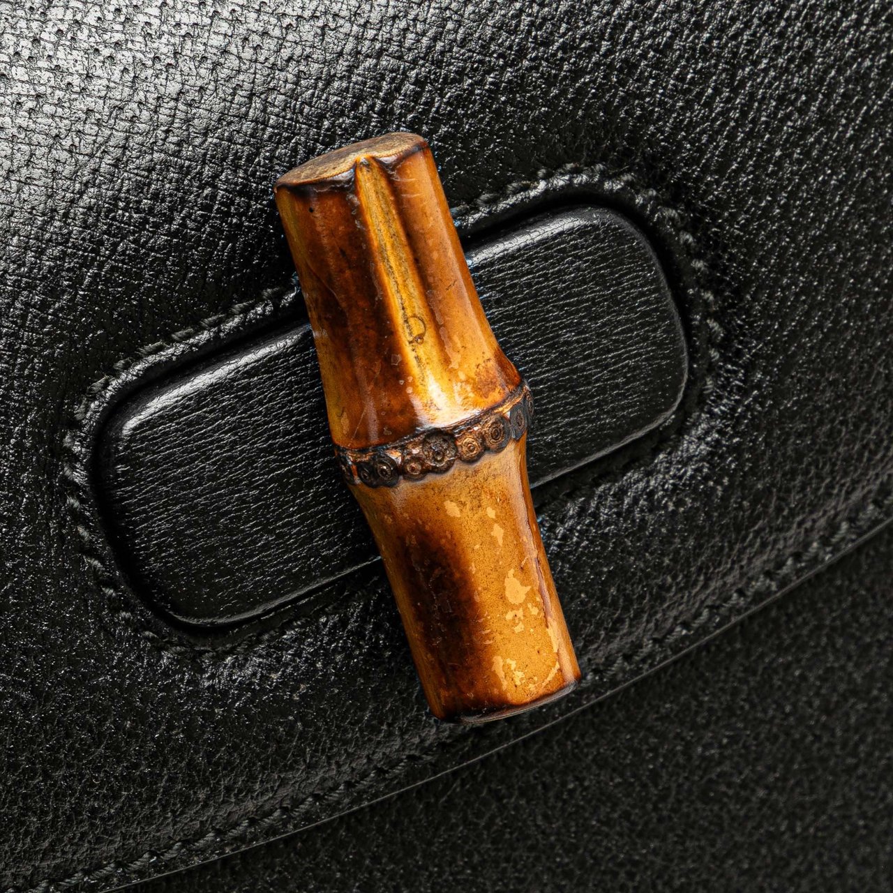 Gucci Calfskin Bamboo Night Zwart