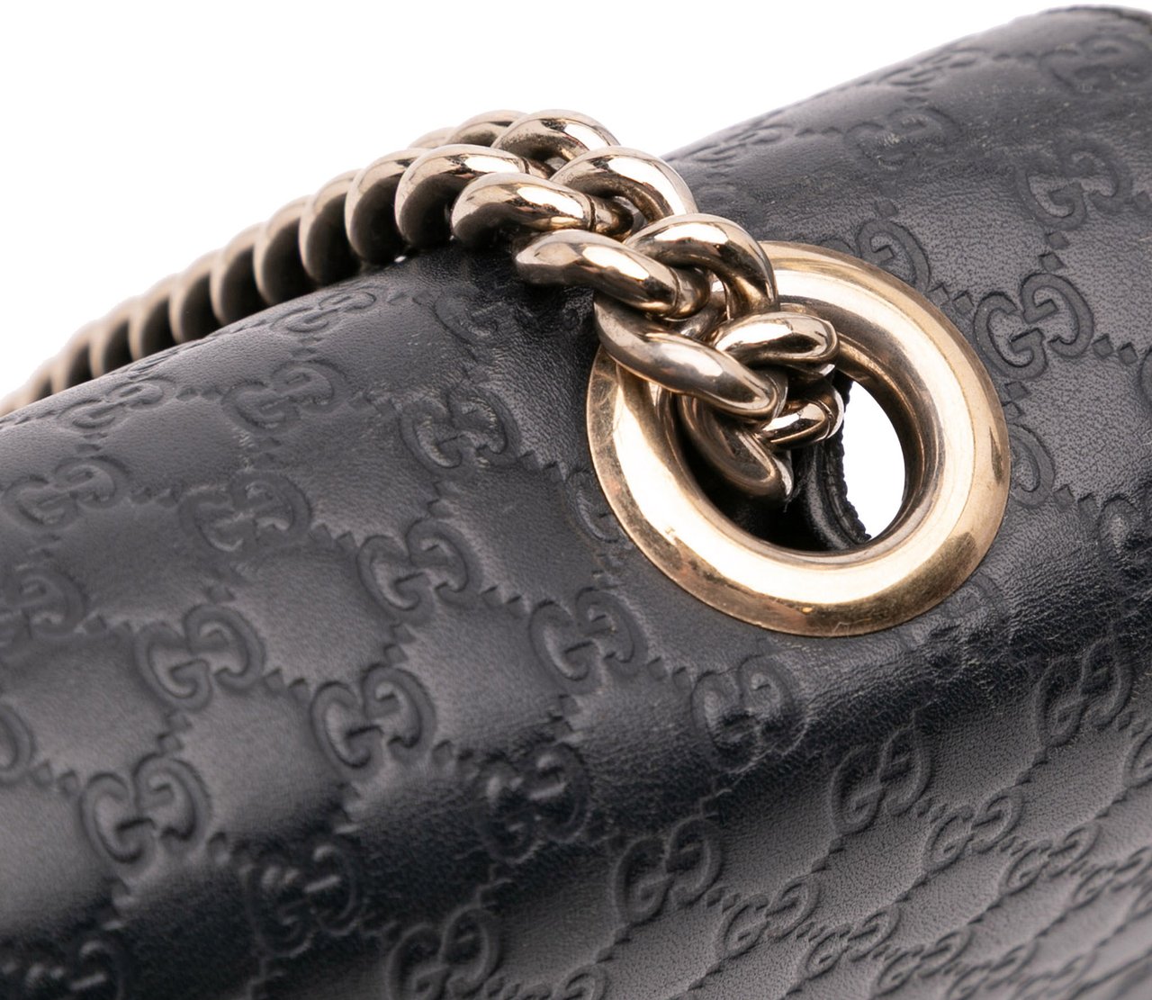 Gucci Medium Microguccissima Emily Shoulder Bag Zwart