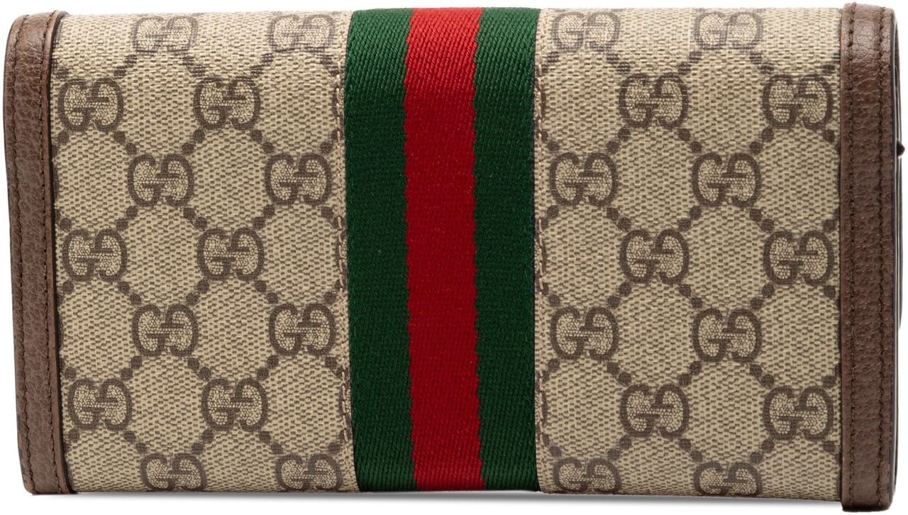 Gucci GG Supreme Web Ophidia Continental Wallet Bruin