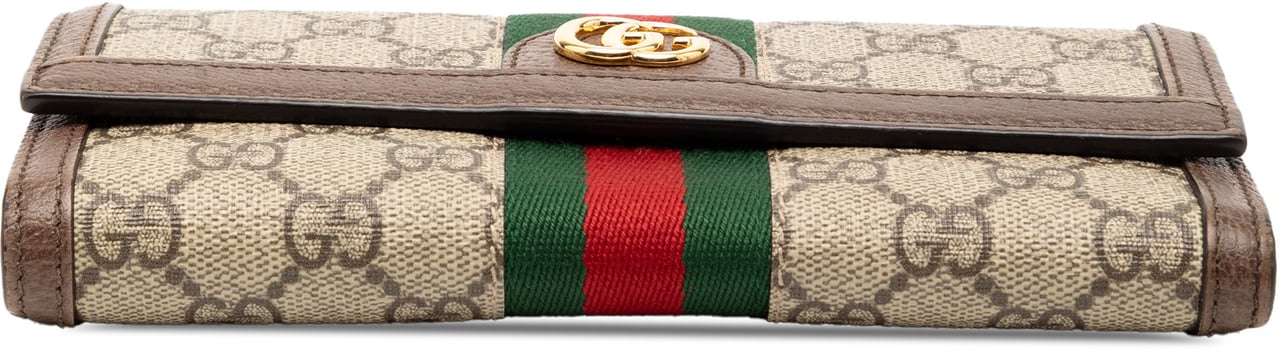 Gucci GG Supreme Web Ophidia Continental Wallet Bruin