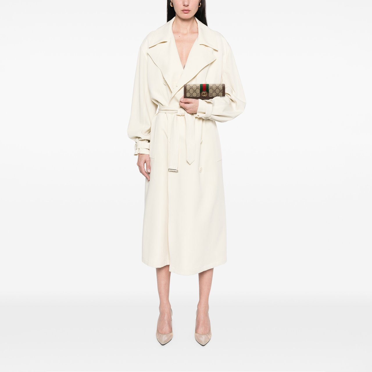 Gucci GG Supreme Web Ophidia Continental Wallet Bruin