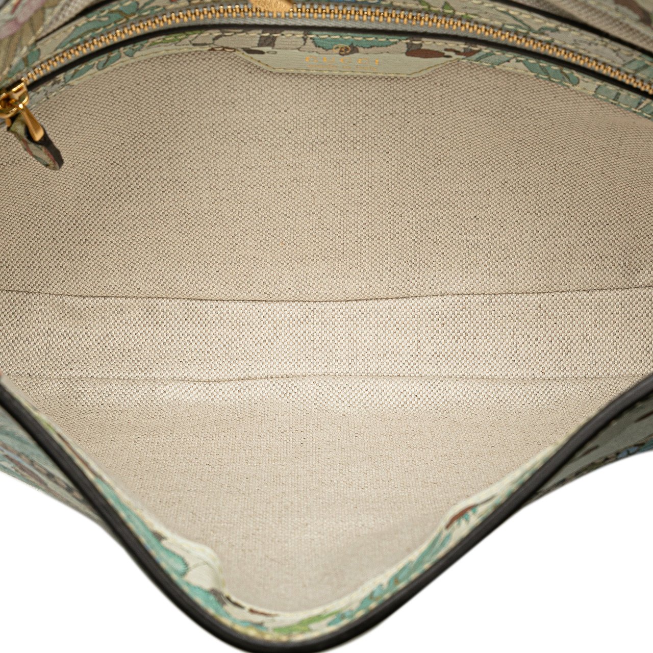 Gucci Yuko Higuchi Small Calfskin  Floral Print Jackie 1961 Wit