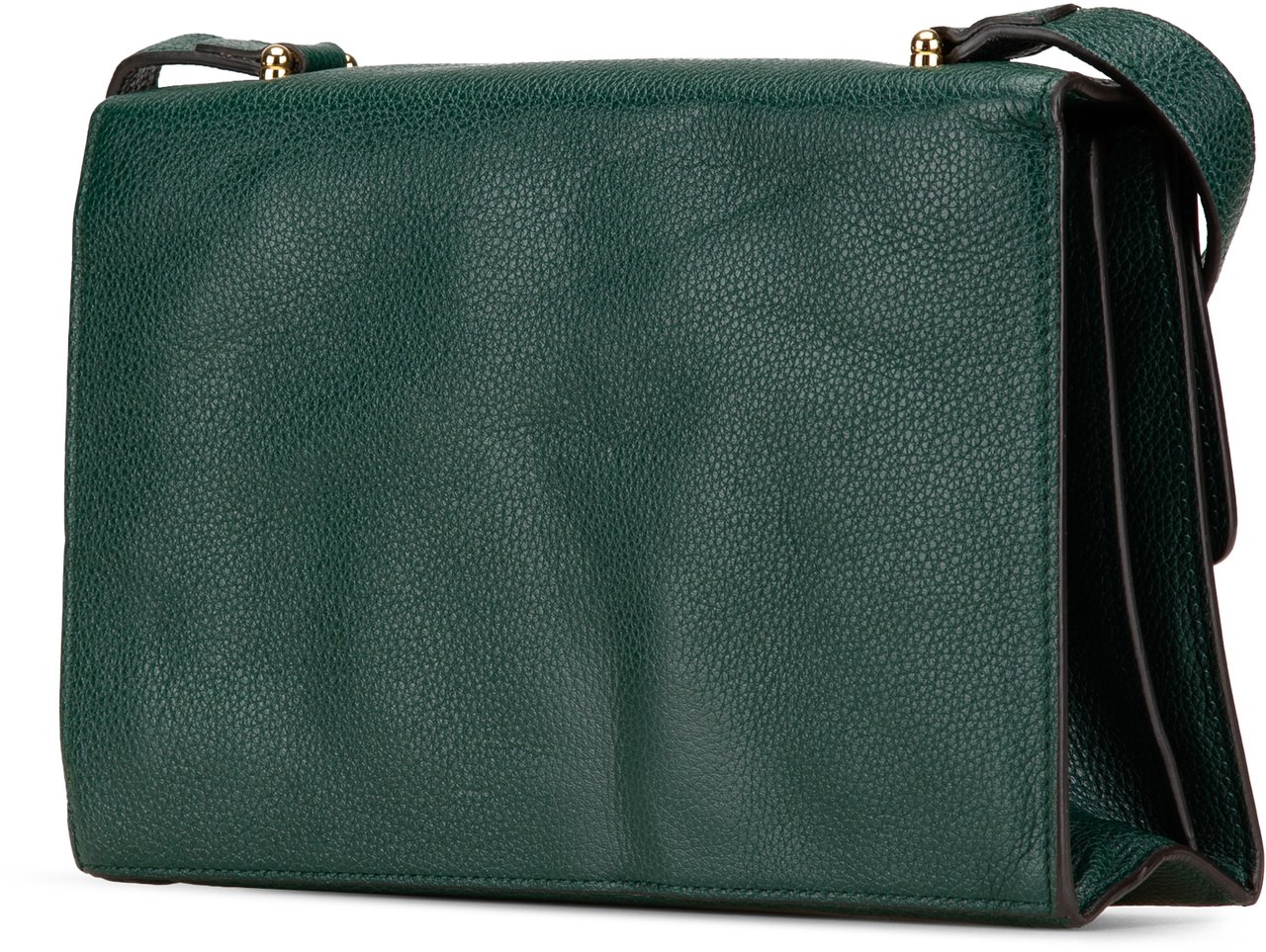 Gucci Small Leather Zumi Flap Crossbody Groen
