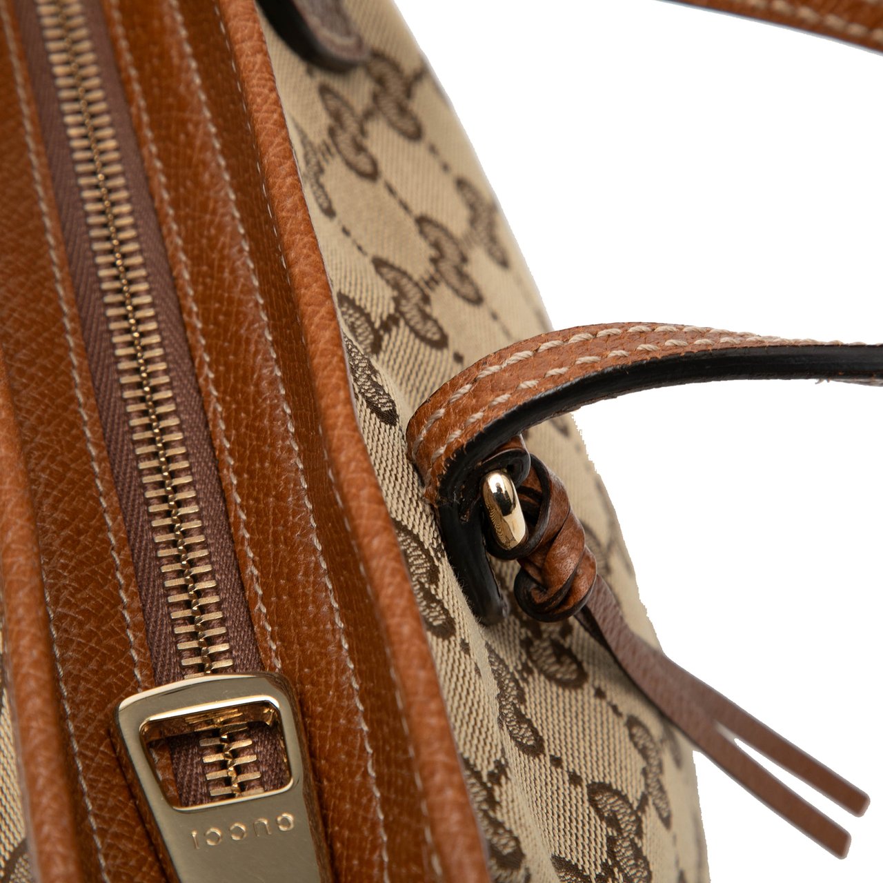 Gucci Small GG Canvas Bree Satchel Bruin