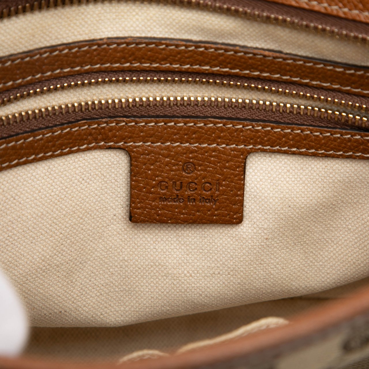 Gucci Small GG Canvas Bree Satchel Bruin