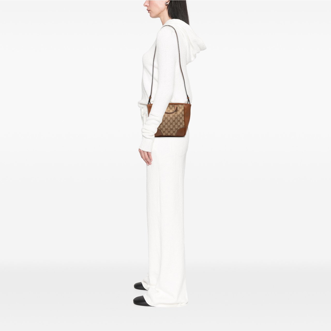 Gucci Small GG Canvas Bree Satchel Bruin