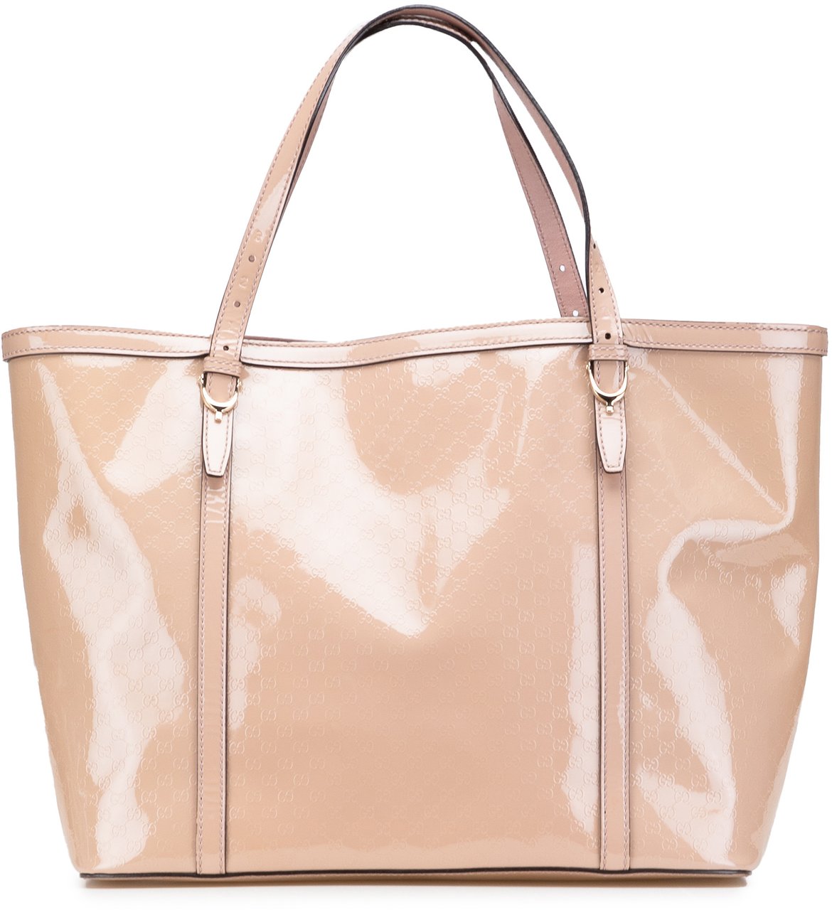 Gucci Microguccissima Patent Nice Tote Bruin