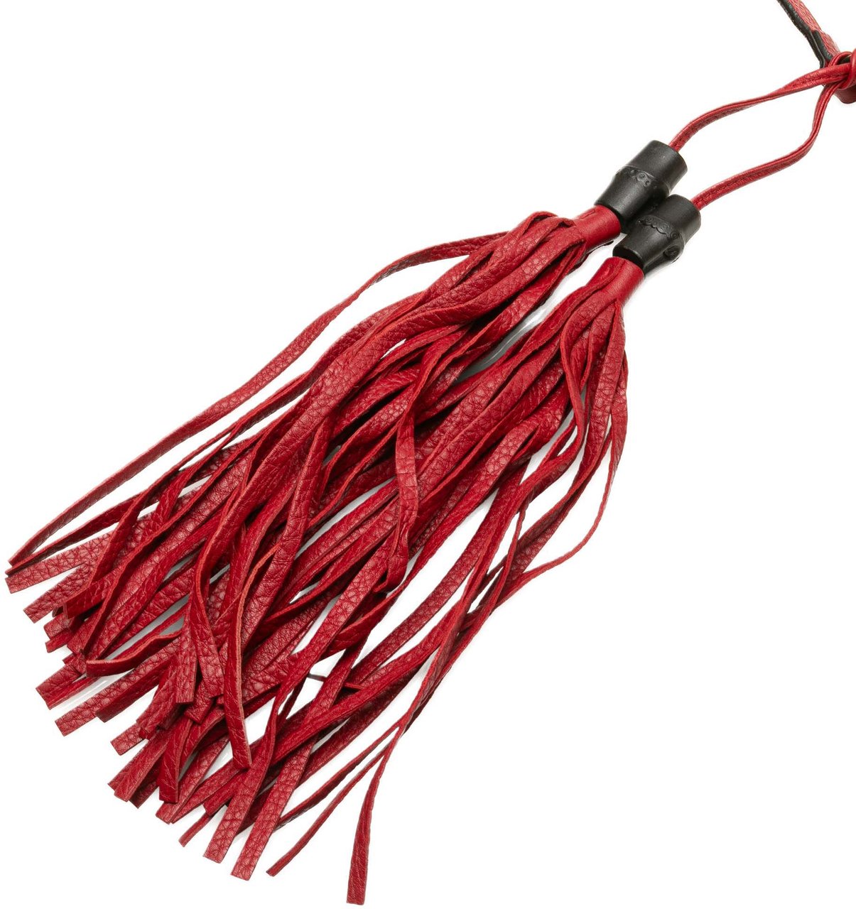 Gucci Medium Leather Bamboo Nouveau Fringe Crossbody Rood