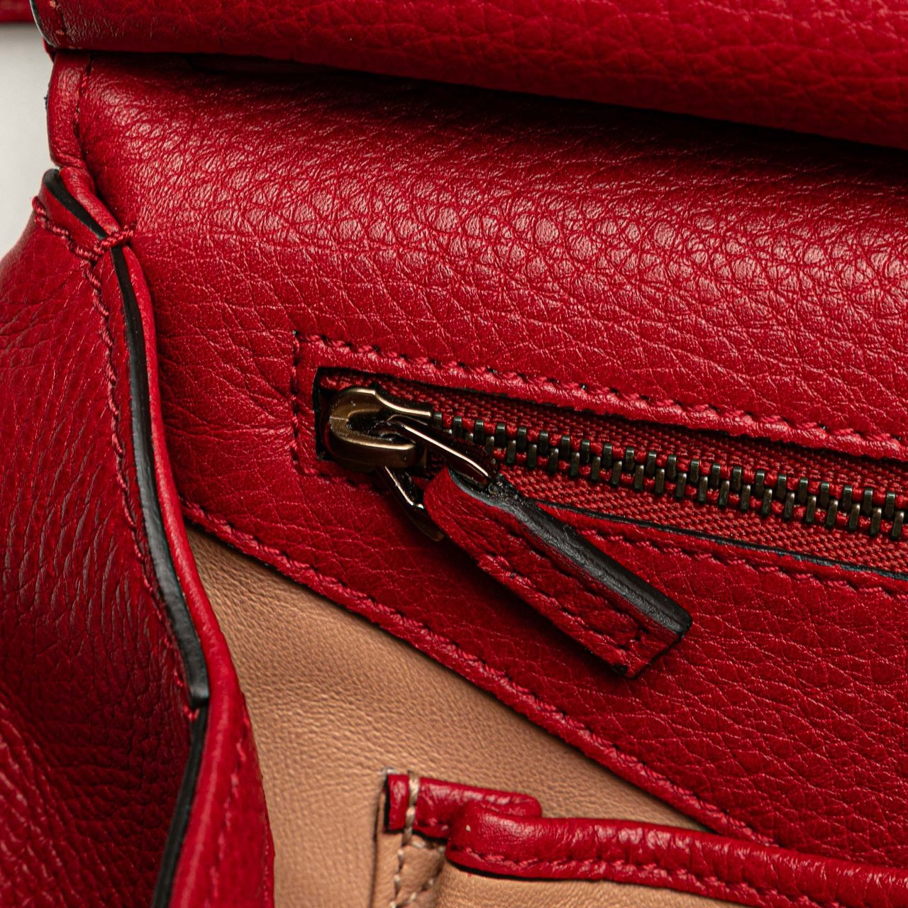 Gucci Medium Leather Bamboo Nouveau Fringe Crossbody Rood