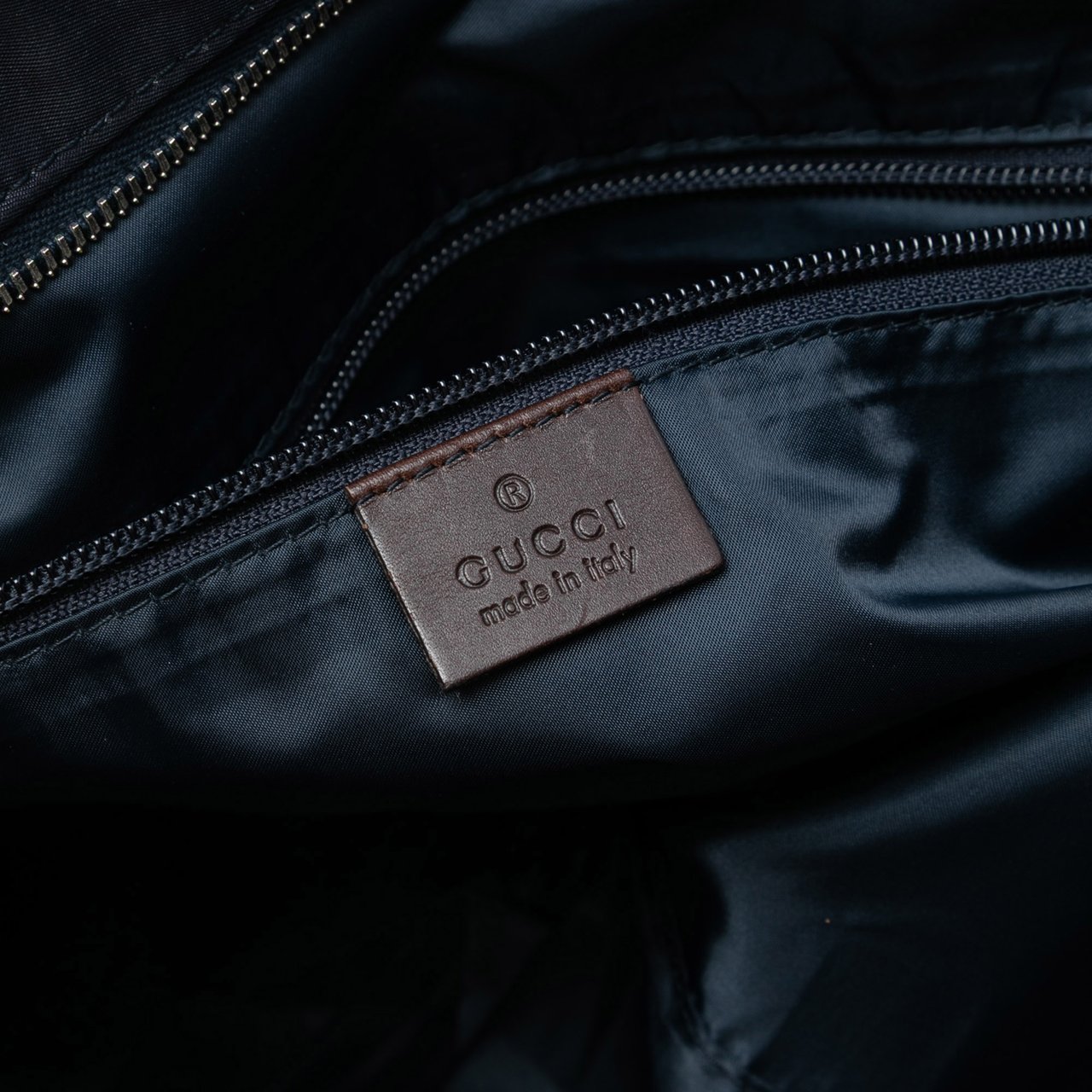 Gucci Diamante Web Nylon Tote Blauw