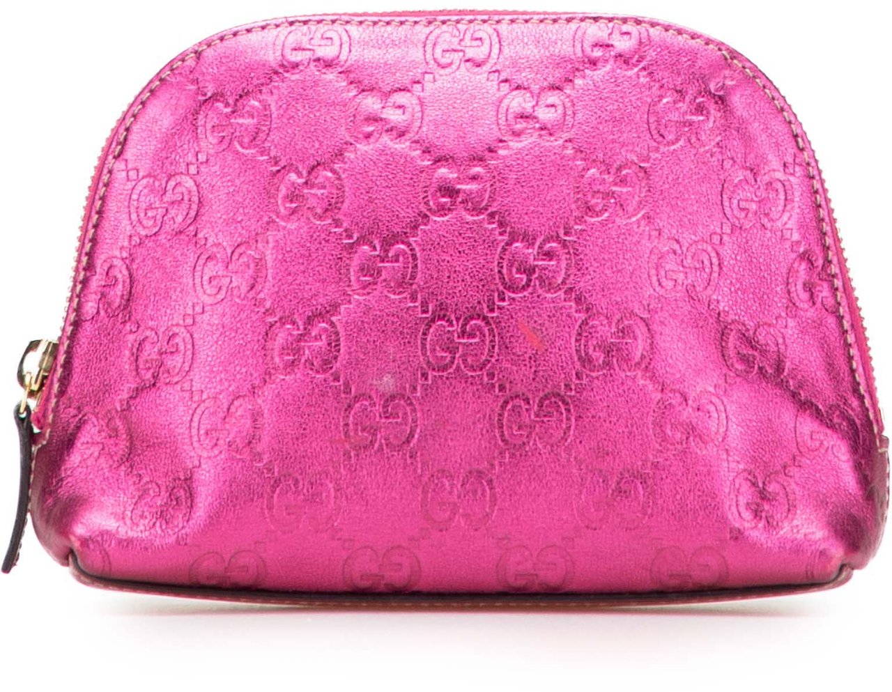 Gucci Metallic Guccissima Pouch Roze