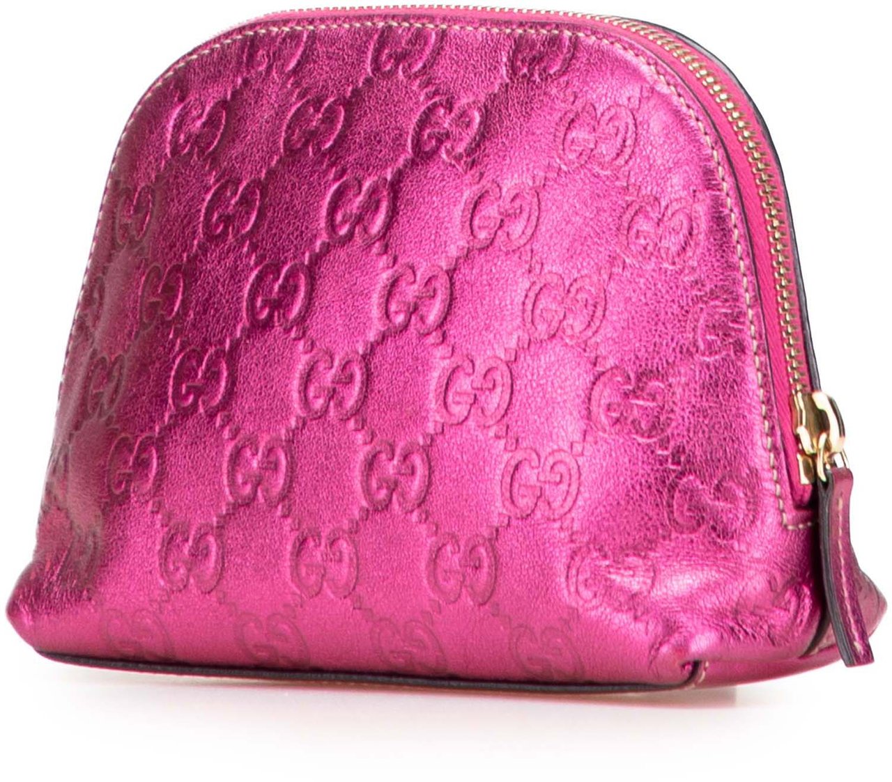 Gucci Metallic Guccissima Pouch Roze