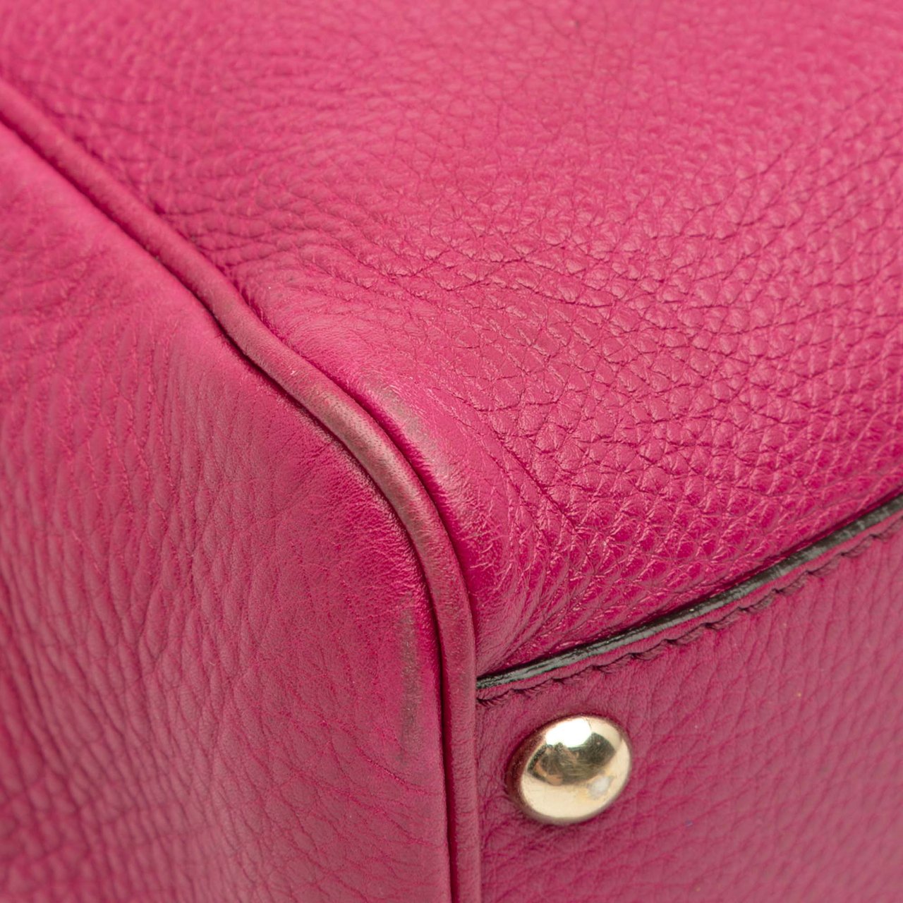 Gucci Small Calfskin Bamboo Shopper Satchel Roze