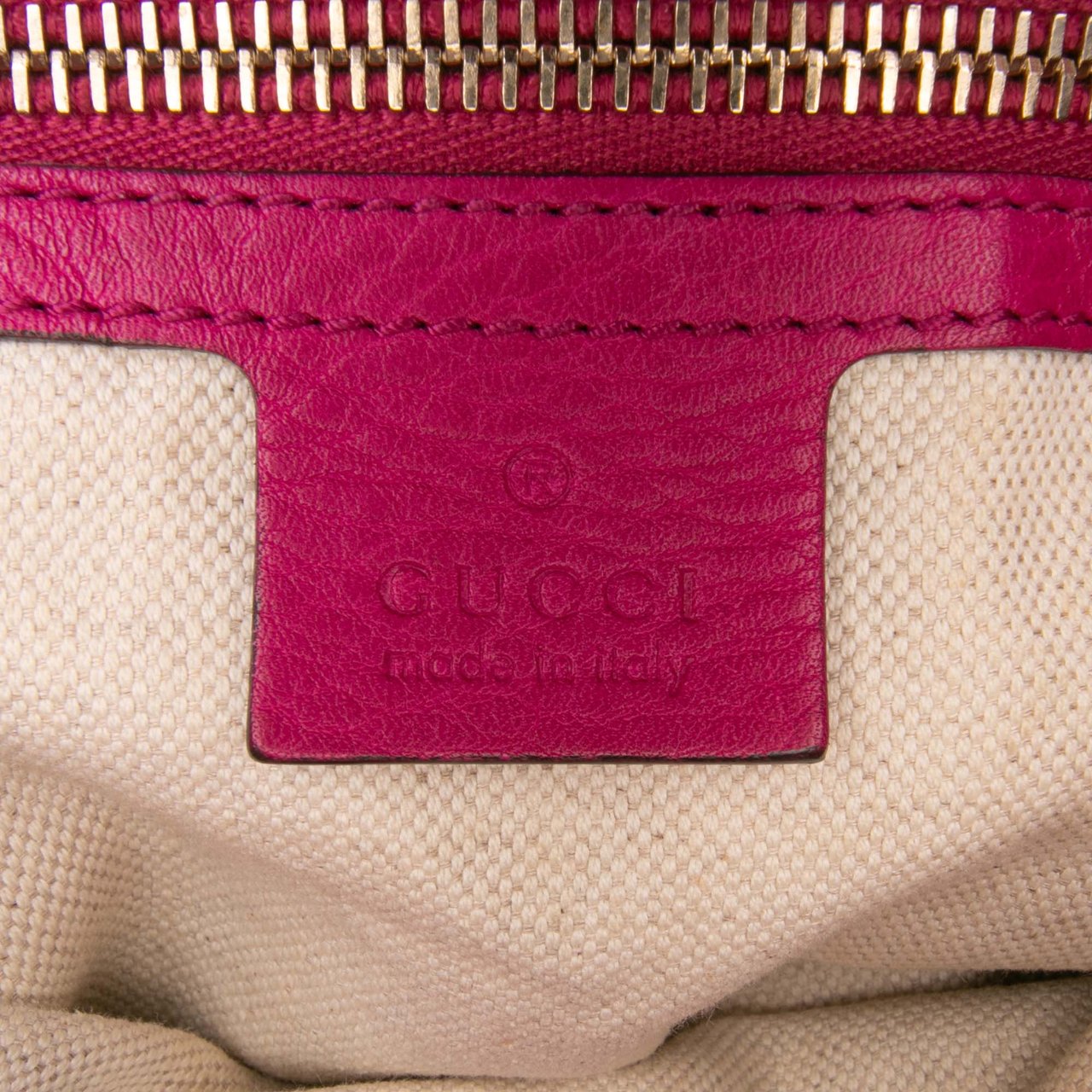 Gucci Small Calfskin Bamboo Shopper Satchel Roze